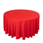 Scuba Round 120" Tablecloth Red - Wrinkle Free & Stain Resistant Seamless Table Cover - Bell Racket Store