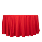 Scuba Round 120" Tablecloth Red - Wrinkle Free & Stain Resistant Seamless Table Cover - Bell Racket Store