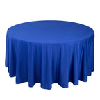 Scuba Round 120" Tablecloth Royal Blue - Wrinkle Free & Stain Resistant Seamless Table Cover - Bell Racket Store
