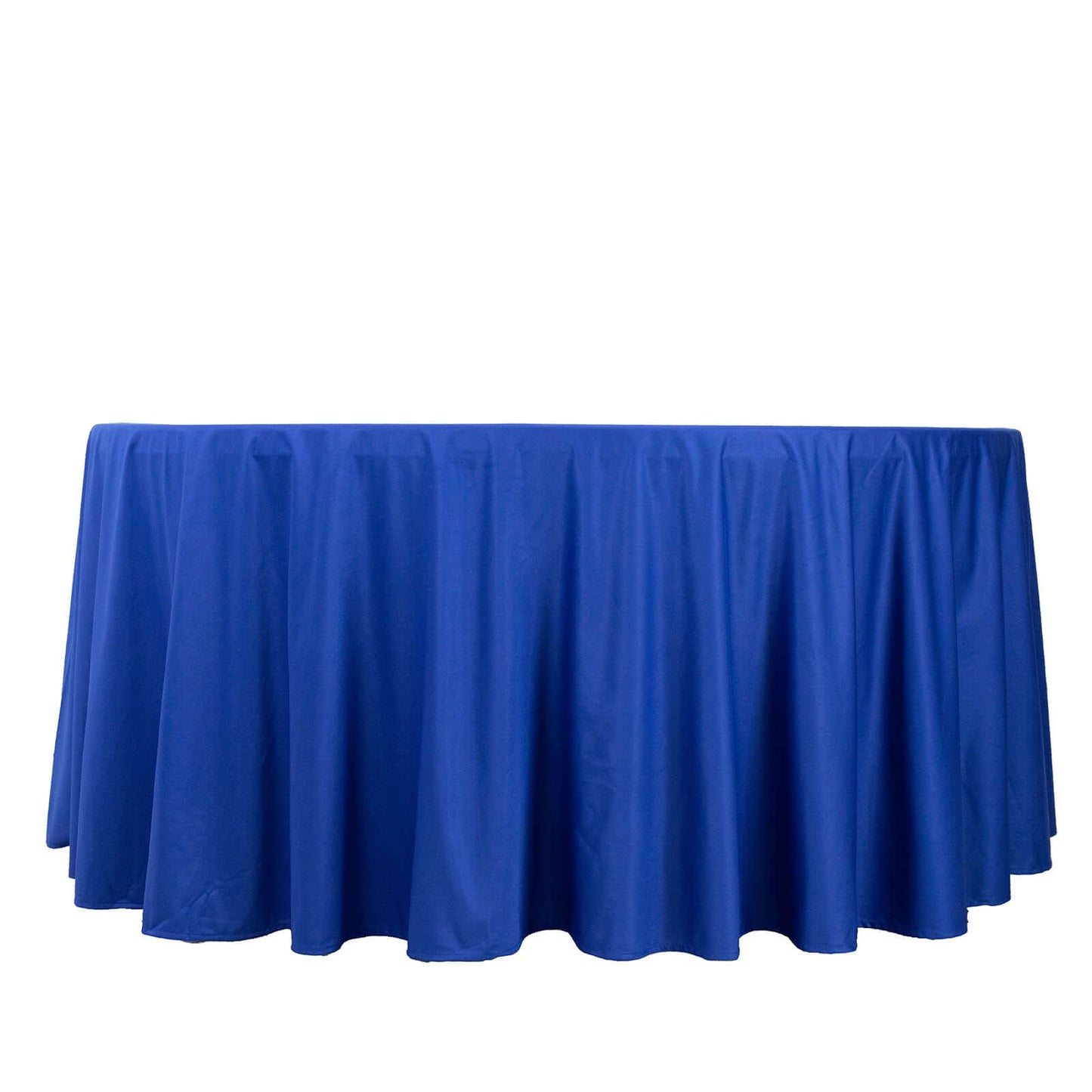 Scuba Round 120" Tablecloth Royal Blue - Wrinkle Free & Stain Resistant Seamless Table Cover - Bell Racket Store