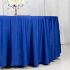 Scuba Round 120" Tablecloth Royal Blue - Wrinkle Free & Stain Resistant Seamless Table Cover - Bell Racket Store