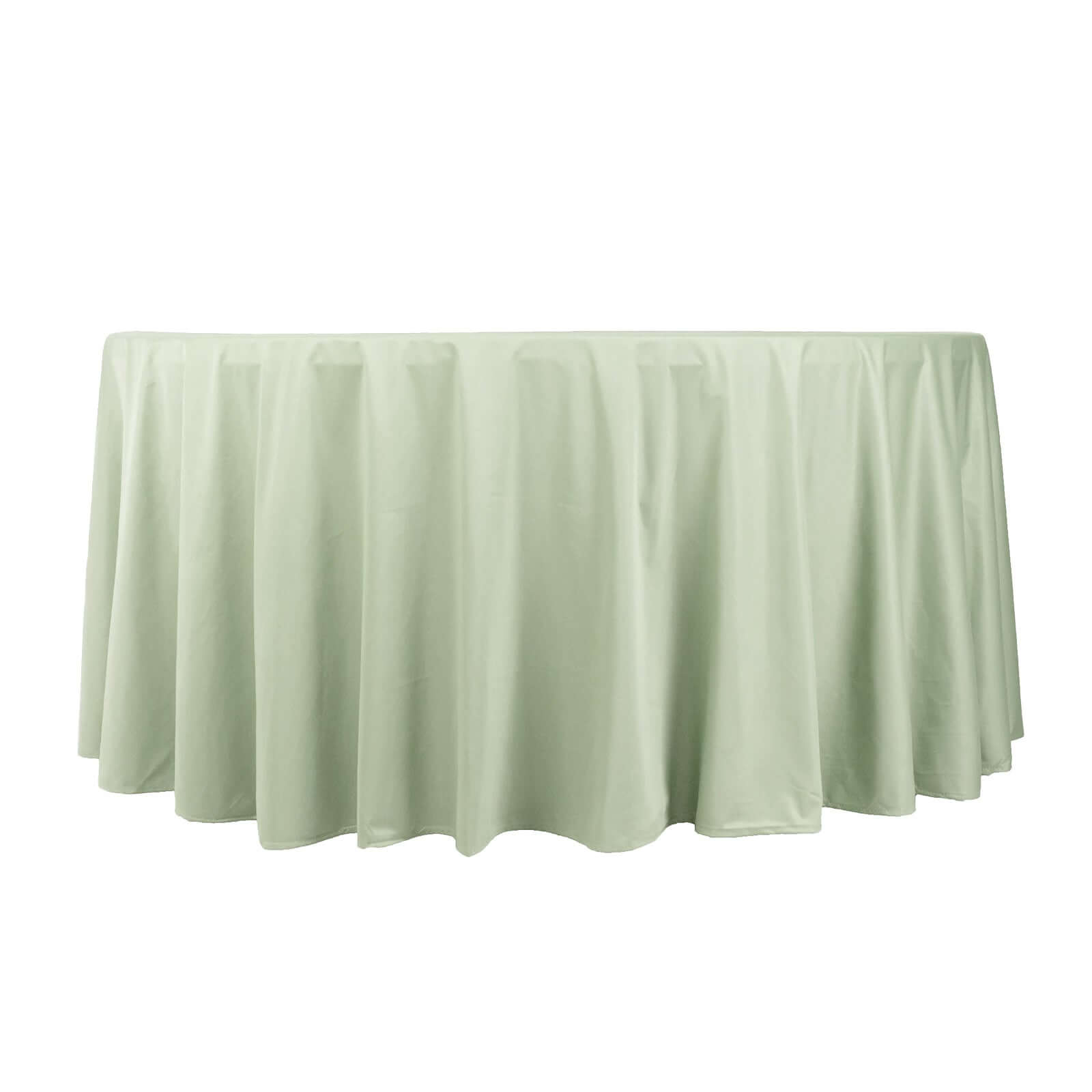 Scuba Round 120" Tablecloth Sage Green - Wrinkle Free & Stain Resistant Seamless Table Cover - Bell Racket Store