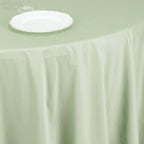 Scuba Round 120" Tablecloth Sage Green - Wrinkle Free & Stain Resistant Seamless Table Cover - Bell Racket Store