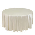 Scuba Round 120" Tablecloth Shimmering Pearl White - Wrinkle Free, Stain Resistant & Seamless Table Cover - Bell Racket Store