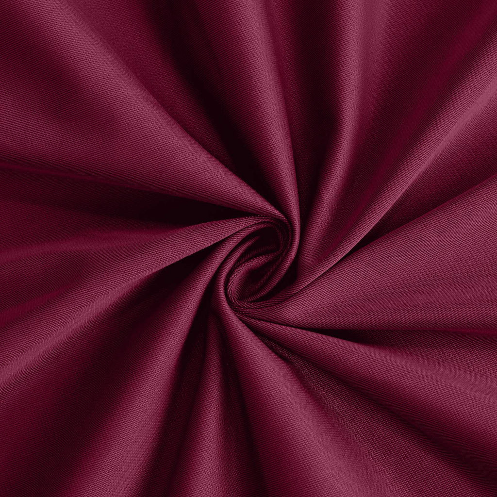 Scuba Round 132" Tablecloth Burgundy - Wrinkle Free & Stain Resistant Seamless Table Cover - Bell Racket Store