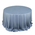 Scuba Round 132" Tablecloth Dusty Blue - Wrinkle Free & Stain Resistant Seamless Table Cover - Bell Racket Store
