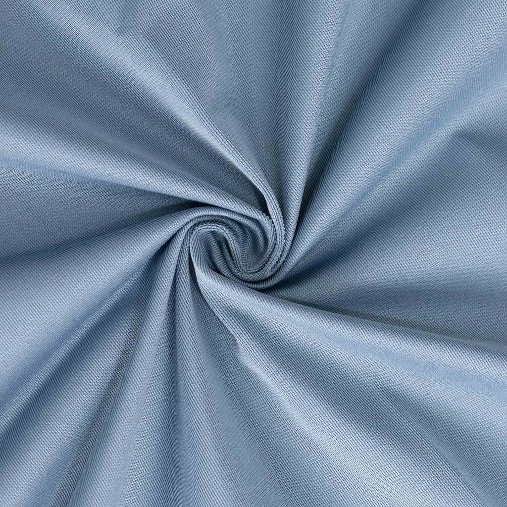 Scuba Round 132" Tablecloth Dusty Blue - Wrinkle Free & Stain Resistant Seamless Table Cover - Bell Racket Store