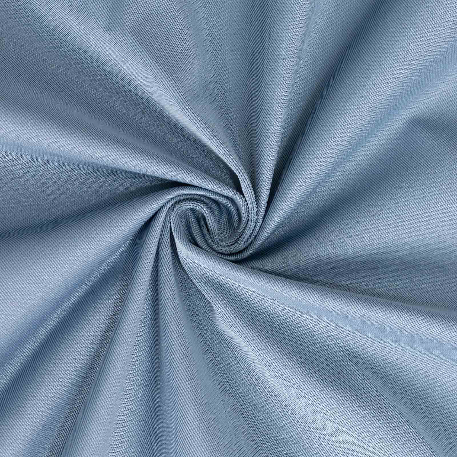 Scuba Round 132" Tablecloth Dusty Blue - Wrinkle Free & Stain Resistant Seamless Table Cover - Bell Racket Store