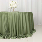 Scuba Round 132" Tablecloth Dusty Sage Green - Wrinkle Free & Stain Resistant Seamless Table Cover - Bell Racket Store