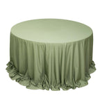 Scuba Round 132" Tablecloth Dusty Sage Green - Wrinkle Free & Stain Resistant Seamless Table Cover - Bell Racket Store
