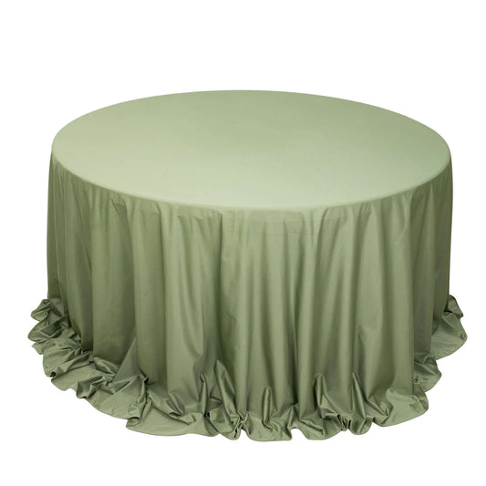 Scuba Round 132" Tablecloth Dusty Sage Green - Wrinkle Free & Stain Resistant Seamless Table Cover - Bell Racket Store