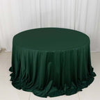 Scuba Round 132" Tablecloth Hunter Emerald Green - Wrinkle Free & Stain Resistant Seamless Table Cover - Bell Racket Store