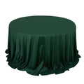Scuba Round 132" Tablecloth Hunter Emerald Green - Wrinkle Free & Stain Resistant Seamless Table Cover - Bell Racket Store