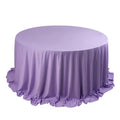 Scuba Round 132" Tablecloth Lavender Lilac - Wrinkle Free & Stain Resistant Seamless Table Cover - Bell Racket Store