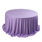 Scuba Round 132" Tablecloth Lavender Lilac - Wrinkle Free & Stain Resistant Seamless Table Cover - Bell Racket Store