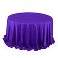 Scuba Round 132" Tablecloth Purple - Wrinkle Free & Stain Resistant Seamless Table Cover - Bell Racket Store