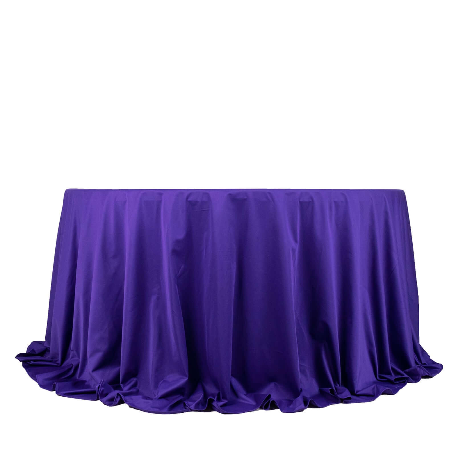 Scuba Round 132" Tablecloth Purple - Wrinkle Free & Stain Resistant Seamless Table Cover - Bell Racket Store