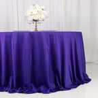 Scuba Round 132" Tablecloth Purple - Wrinkle Free & Stain Resistant Seamless Table Cover - Bell Racket Store
