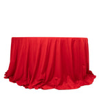 Scuba Round 132" Tablecloth Red - Wrinkle Free & Stain Resistant Seamless Table Cover - Bell Racket Store