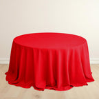 Scuba Round 132" Tablecloth Red - Wrinkle Free & Stain Resistant Seamless Table Cover - Bell Racket Store