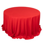 Scuba Round 132" Tablecloth Red - Wrinkle Free & Stain Resistant Seamless Table Cover - Bell Racket Store