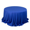 Scuba Round 132" Tablecloth Royal Blue - Wrinkle Free & Stain Resistant Seamless Table Cover - Bell Racket Store