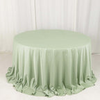 Scuba Round 132" Tablecloth Sage Green - Wrinkle Free & Stain Resistant Seamless Table Cover - Bell Racket Store