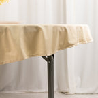 Scuba Round 70" Tablecloth Beige - Wrinkle Free & Stain Resistant Table Cover - Bell Racket Store