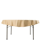 Scuba Round 70" Tablecloth Beige - Wrinkle Free & Stain Resistant Table Cover - Bell Racket Store