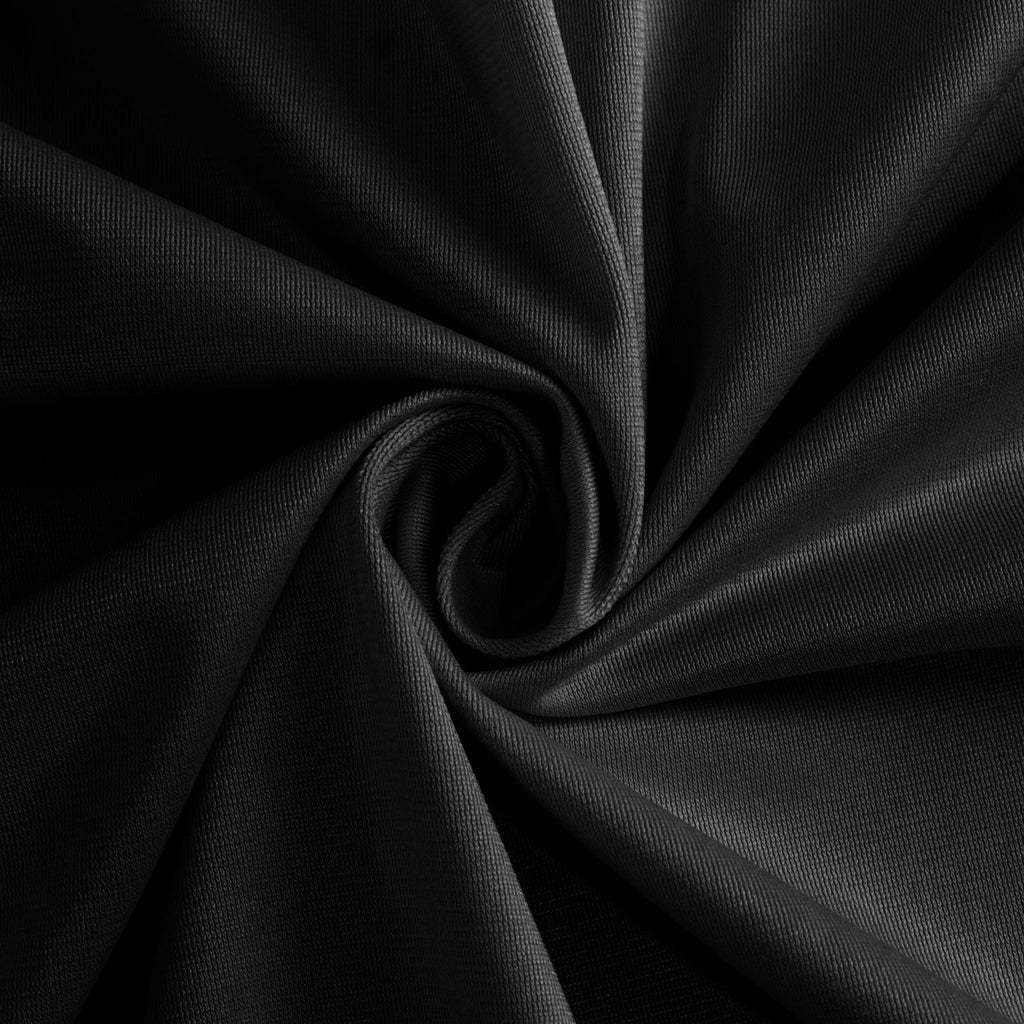 Scuba Round 70" Tablecloth Black - Wrinkle Free & Stain Resistant Table Cover for Weddings and Banquets - Bell Racket Store