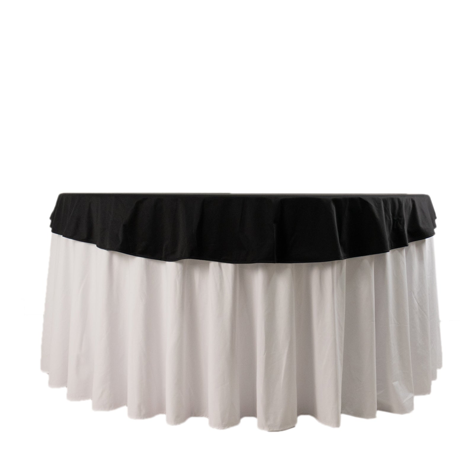 Scuba Round 70" Tablecloth Black - Wrinkle Free & Stain Resistant Table Cover for Weddings and Banquets - Bell Racket Store