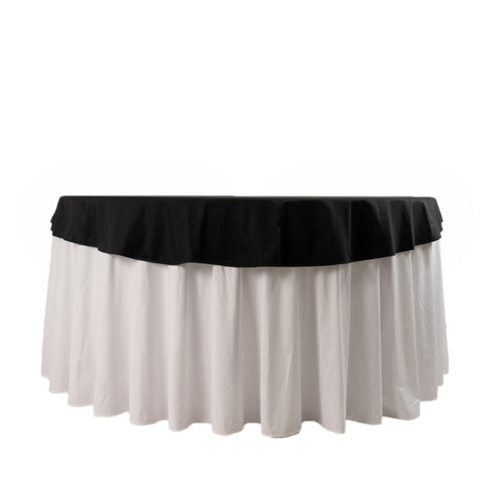 Scuba Round 70" Tablecloth Black - Wrinkle Free & Stain Resistant Table Cover for Weddings and Banquets - Bell Racket Store