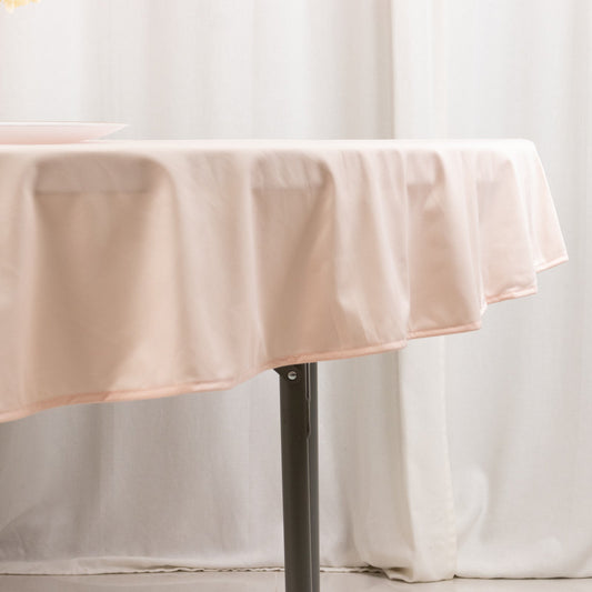 Scuba Round 70" Tablecloth Blush - Wrinkle Free & Stain Resistant Table Cover - Bell Racket Store