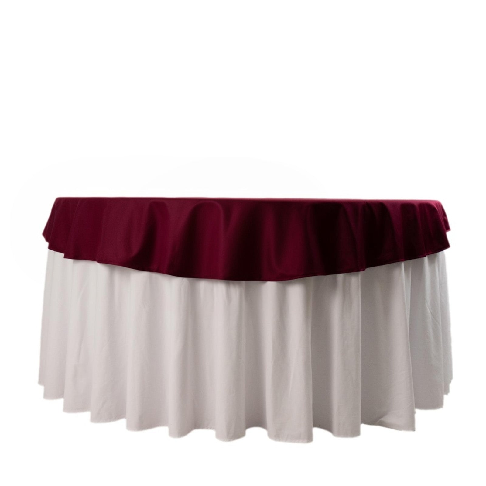 Scuba Round 70" Tablecloth Burgundy - Wrinkle Free & Stain Resistant Table Cover - Bell Racket Store