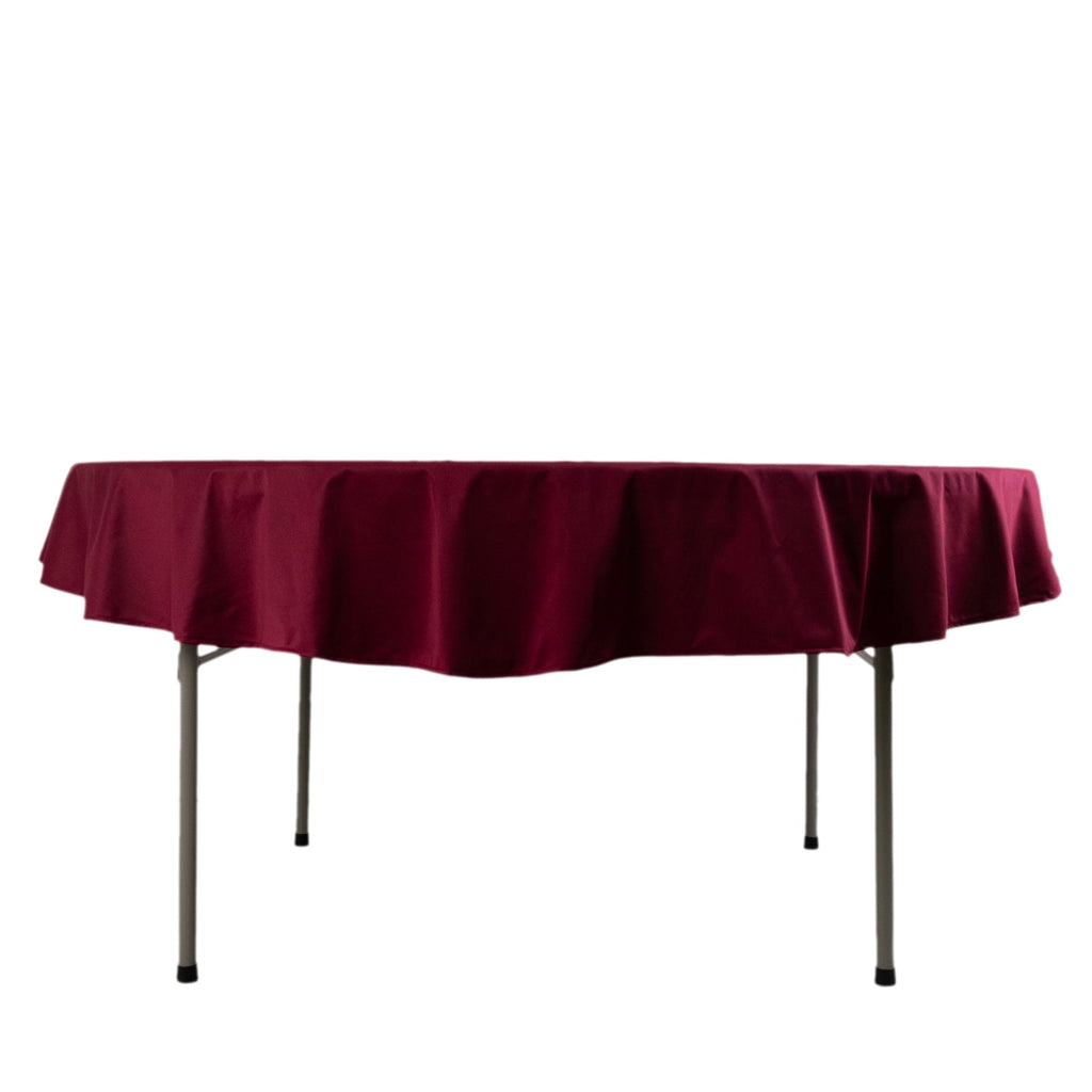 Scuba Round 70" Tablecloth Burgundy - Wrinkle Free & Stain Resistant Table Cover - Bell Racket Store
