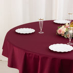 Scuba Round 70" Tablecloth Burgundy - Wrinkle Free & Stain Resistant Table Cover - Bell Racket Store