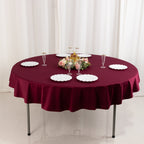 Scuba Round 70" Tablecloth Burgundy - Wrinkle Free & Stain Resistant Table Cover - Bell Racket Store