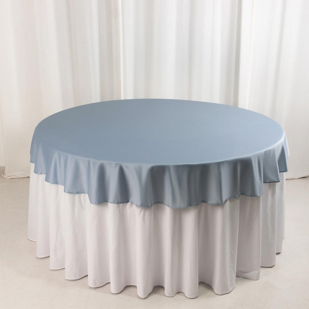 Scuba Round 70" Tablecloth Dusty Blue - Wrinkle Free & Stain Resistant Table Cover - Bell Racket Store