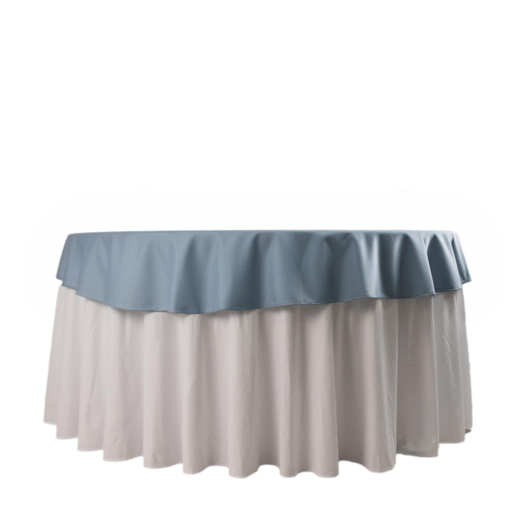 Scuba Round 70" Tablecloth Dusty Blue - Wrinkle Free & Stain Resistant Table Cover - Bell Racket Store