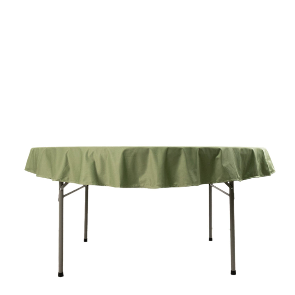 Scuba Round 70" Tablecloth Dusty Sage Green - Wrinkle Free & Stain Resistant Table Cover - Bell Racket Store