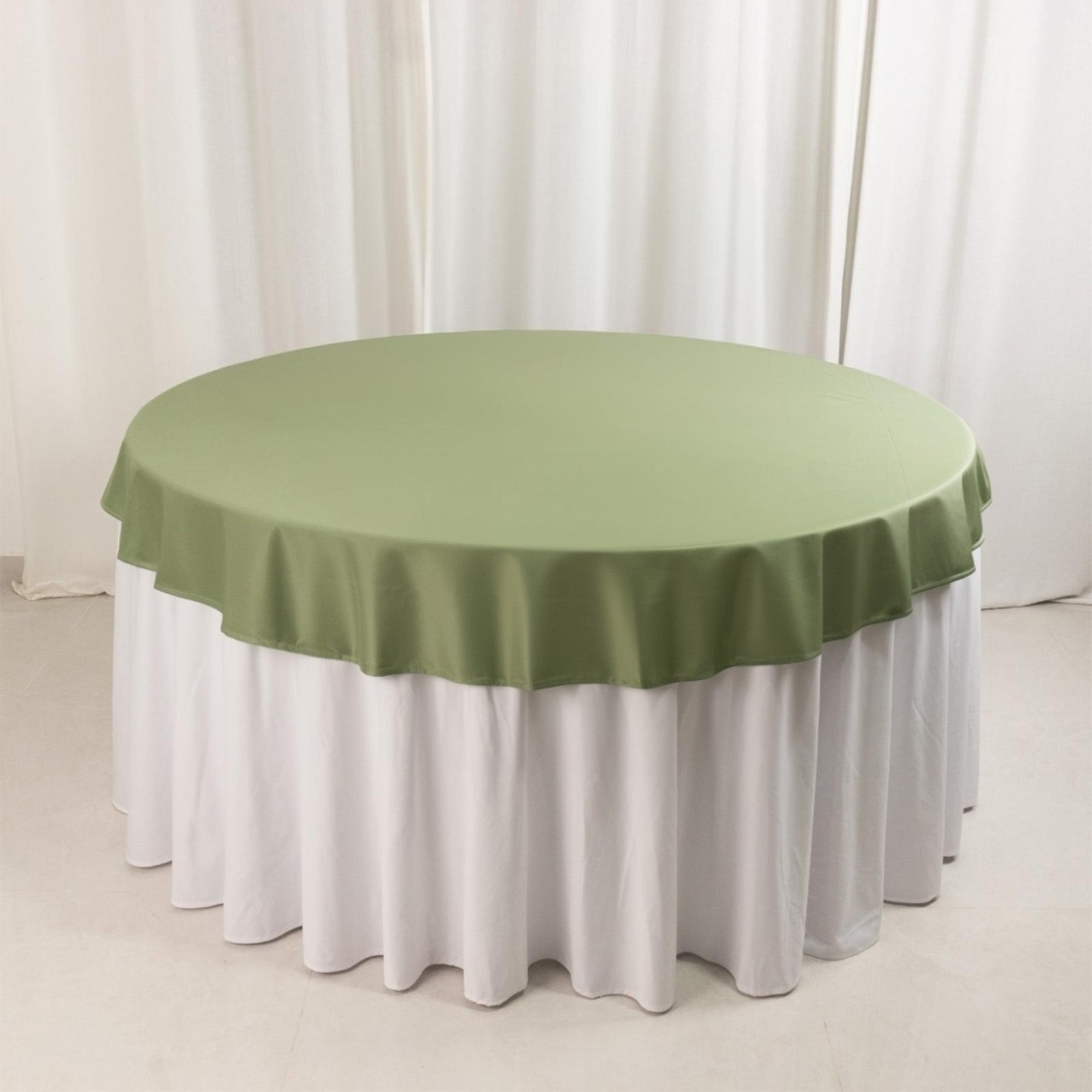Scuba Round 70" Tablecloth Dusty Sage Green - Wrinkle Free & Stain Resistant Table Cover - Bell Racket Store