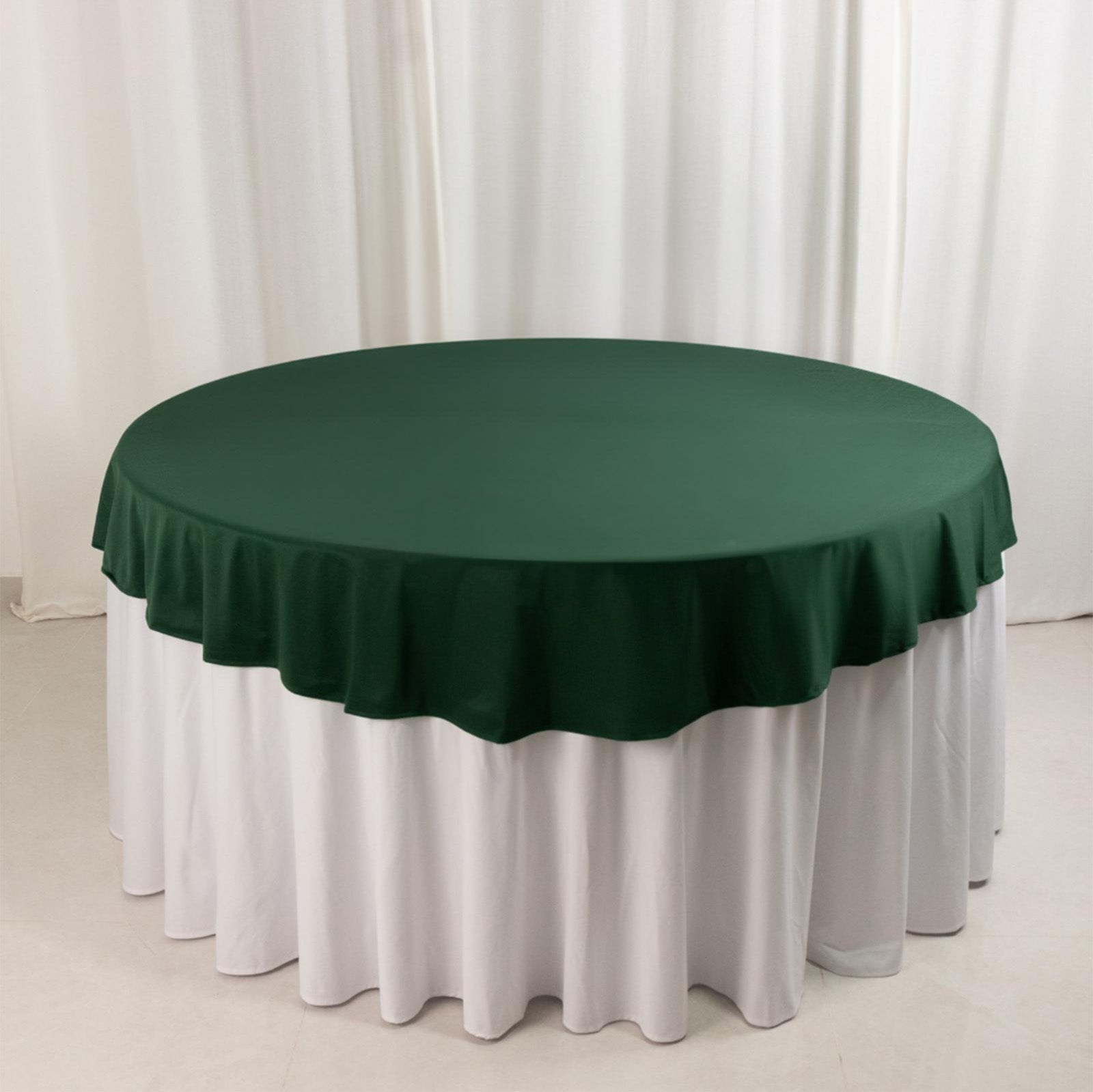 Scuba Round 70" Tablecloth Hunter Emerald Green - Wrinkle Free & Stain Resistant Table Cover - Bell Racket Store