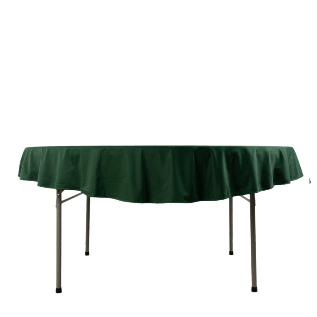 Scuba Round 70" Tablecloth Hunter Emerald Green - Wrinkle Free & Stain Resistant Table Cover - Bell Racket Store
