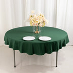 Scuba Round 70" Tablecloth Hunter Emerald Green - Wrinkle Free & Stain Resistant Table Cover - Bell Racket Store