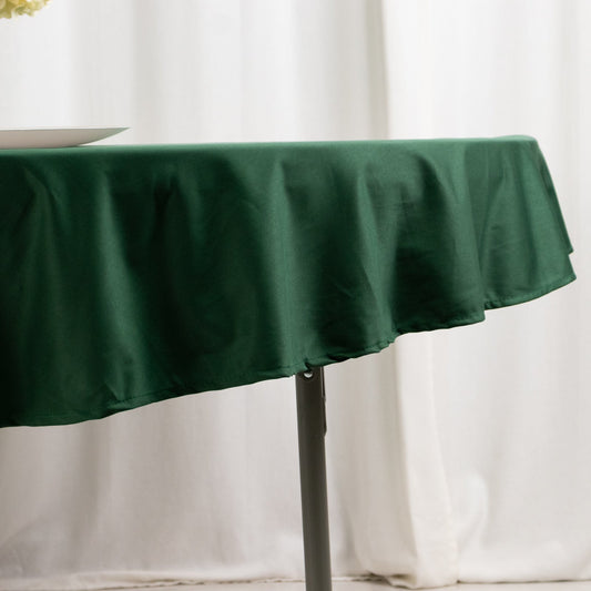 Scuba Round 70" Tablecloth Hunter Emerald Green - Wrinkle Free & Stain Resistant Table Cover - Bell Racket Store