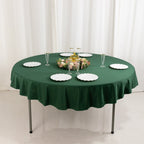 Scuba Round 70" Tablecloth Hunter Emerald Green - Wrinkle Free & Stain Resistant Table Cover - Bell Racket Store