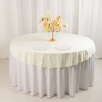 Scuba Round 70" Tablecloth Ivory - Wrinkle Free & Stain Resistant Table Cover - Bell Racket Store