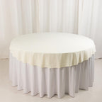 Scuba Round 70" Tablecloth Ivory - Wrinkle Free & Stain Resistant Table Cover - Bell Racket Store