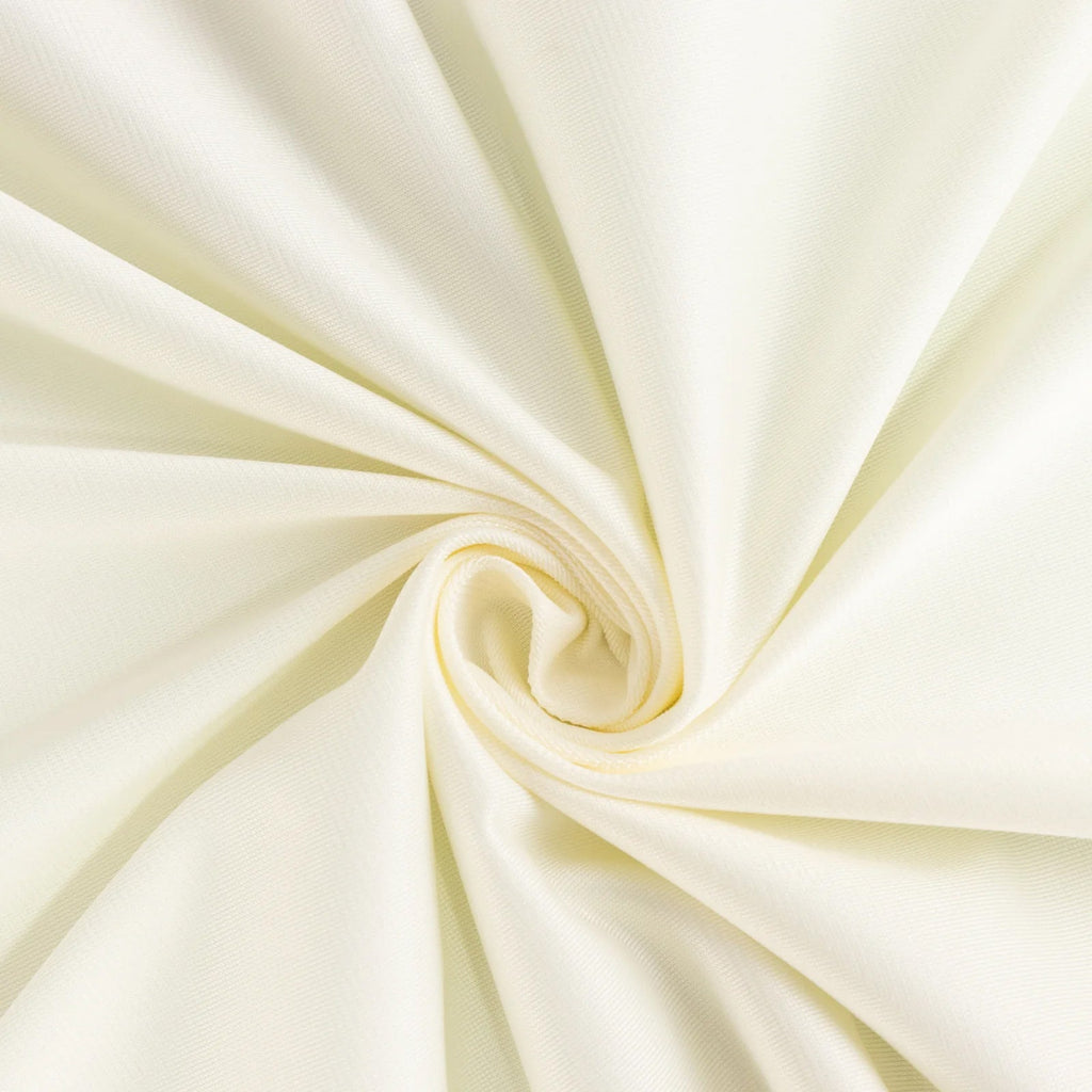 Scuba Round 70" Tablecloth Ivory - Wrinkle Free & Stain Resistant Table Cover - Bell Racket Store