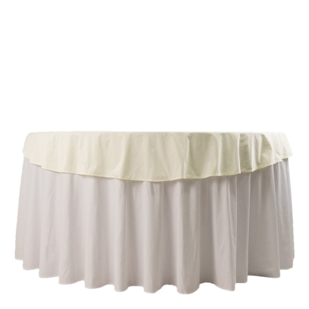 Scuba Round 70" Tablecloth Ivory - Wrinkle Free & Stain Resistant Table Cover - Bell Racket Store